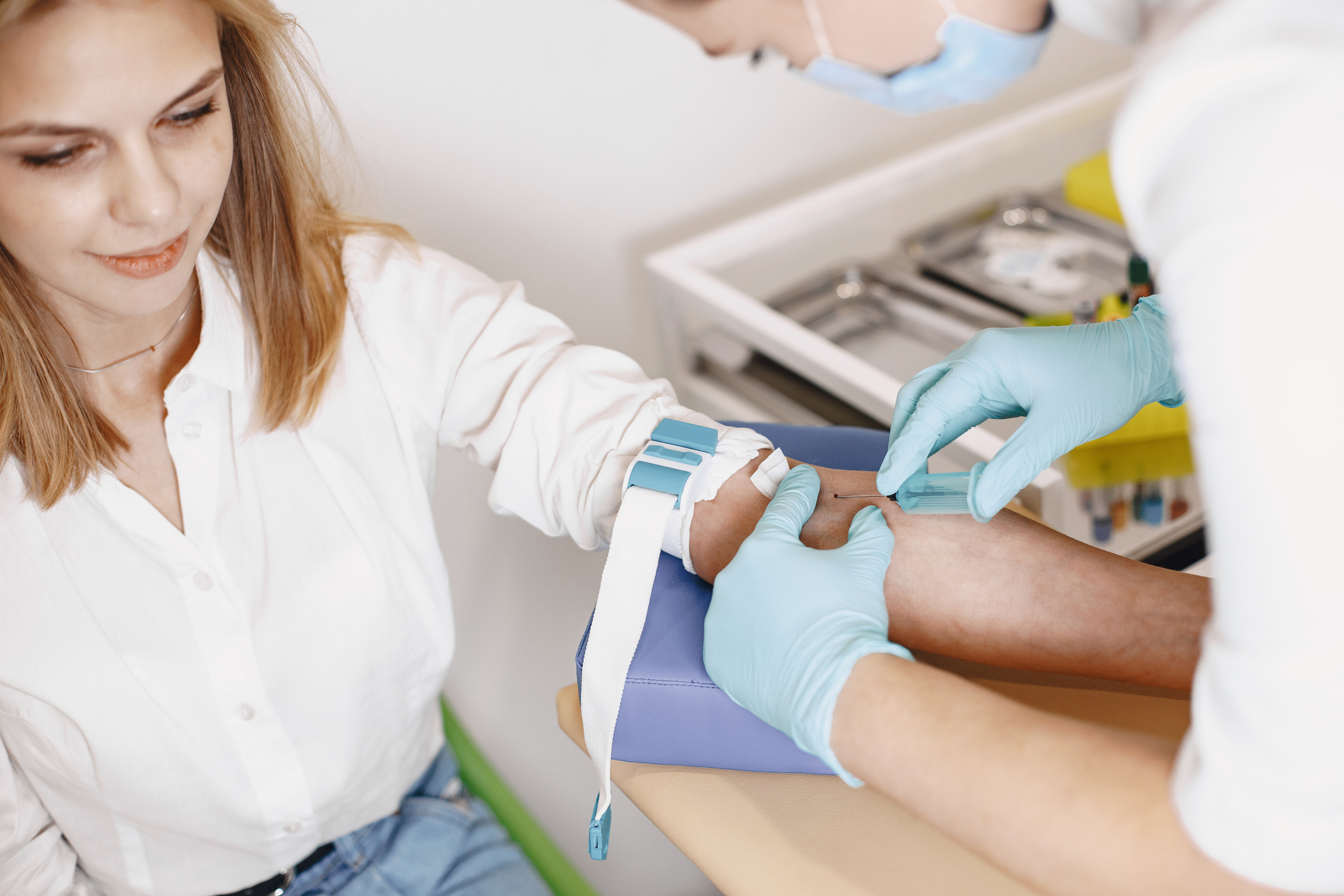 Pretty Woman Getting a Blood Test